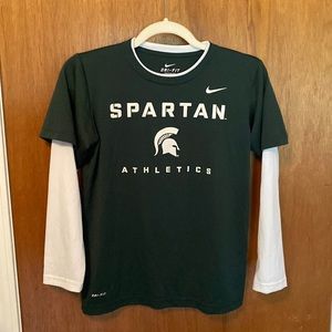 Msu michigan state university Nike dri-fit long sleeve T-shirt medium